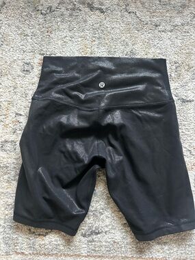 Lululemon Black Shiny High-Waist Leggings